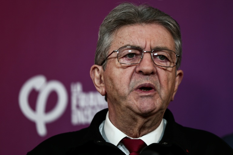 Jean-Luc Mélenchon, leader de la France Insoumise, lors d'une conférende de presse, le 6 octobre 2025 à Paris