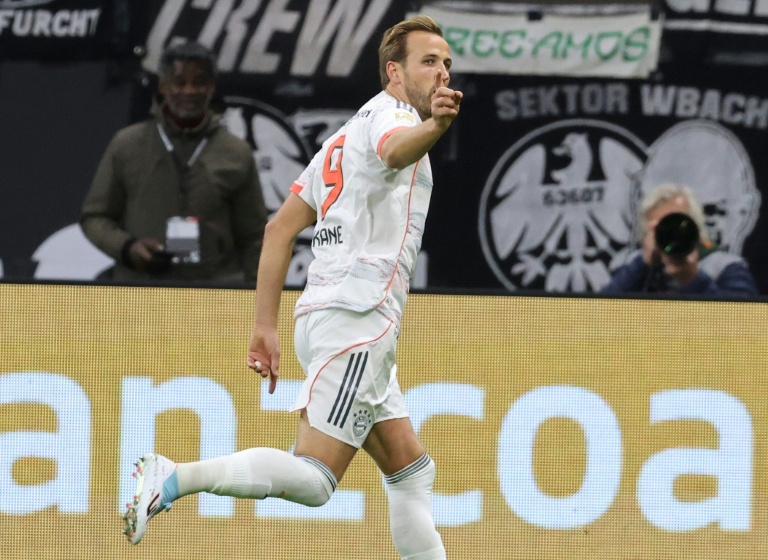 Harry Kane, qui a marqué 11 des 25 buts du Bayern Munich pendant la Bundesliga, lors de la réception par le Eintracht Francfort, le 4 octobre 2025