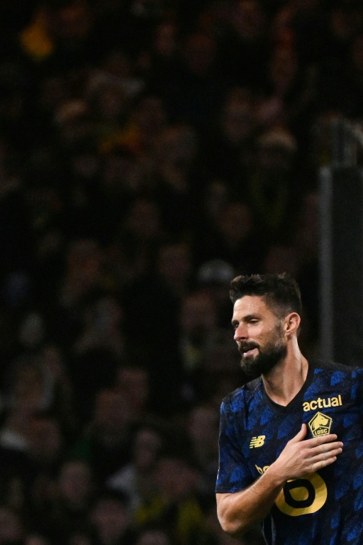 Le Lillois Olivier Giroud lors de la victoire nordiste à Nantes (2-0), le 19 octobre 2025 à La Beaujoire