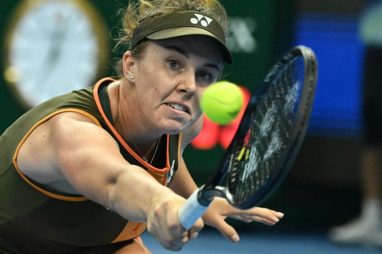La Tchèque Linda Noskova en demi-finale du WTA 1000 de Pékin le 4 octobre 2025