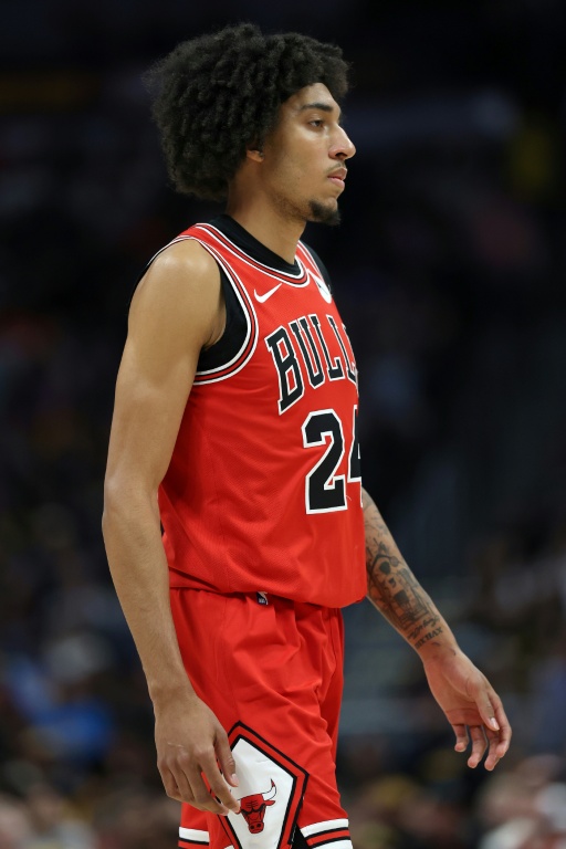 Noa Essengue des Chicago Bulls face aux Denver Nuggets, le 14 octobre 2025