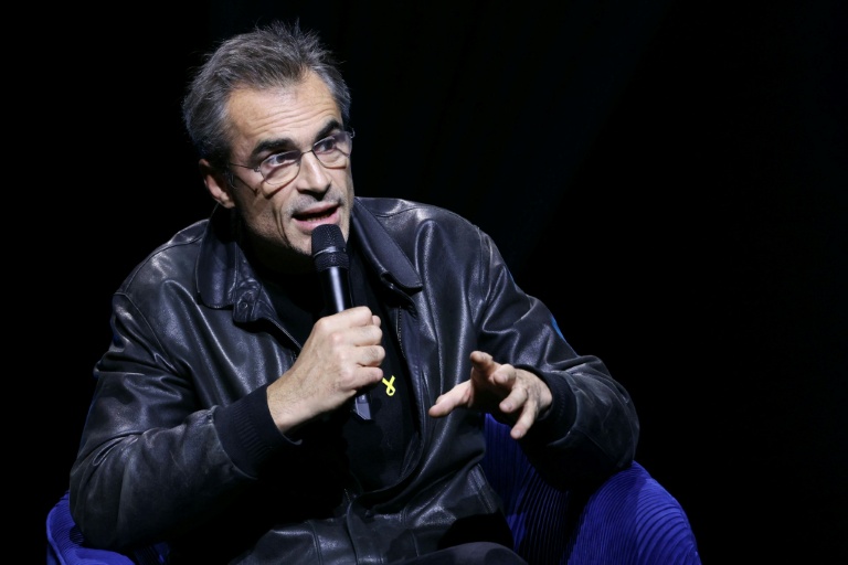 Le philosophe Raphaël Enthoven lors d'une cérémonie organisée pour la libération des otages israéliens, le 5 octobre 2025 à Paris