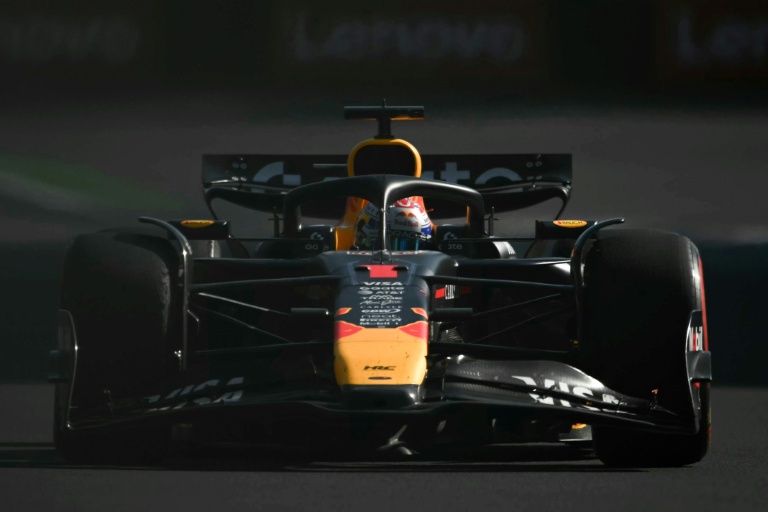 Le piloté néerlandais Max Verstappen (Red Bull) termine 3e du GP du Mexique de F1 le 26 octobre 2025 à Mexico