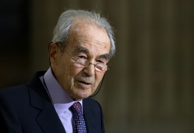 L'ancien garde des Sceaux, Robert Badinter, lors des célébrations du 40e anniversaire de l'abolition de la peine de mort au Panthéon, le 9 octobre 2021 à Paris