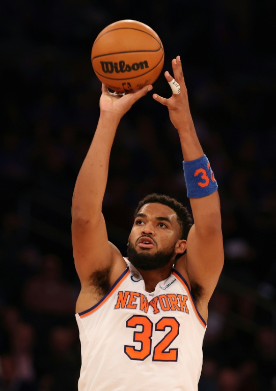 Karl-Anthony Towns lors du match NBA des Knicks contre les Cleveland Cavaliers, le 22 octobre 2025 à New York