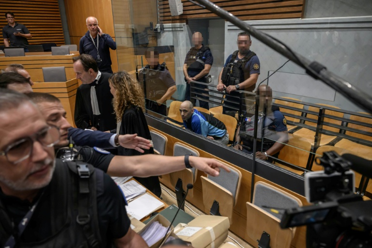 Cédric Jubillar est présent au tribunal, le 22 septembre 2025 à Albi (Tarn)