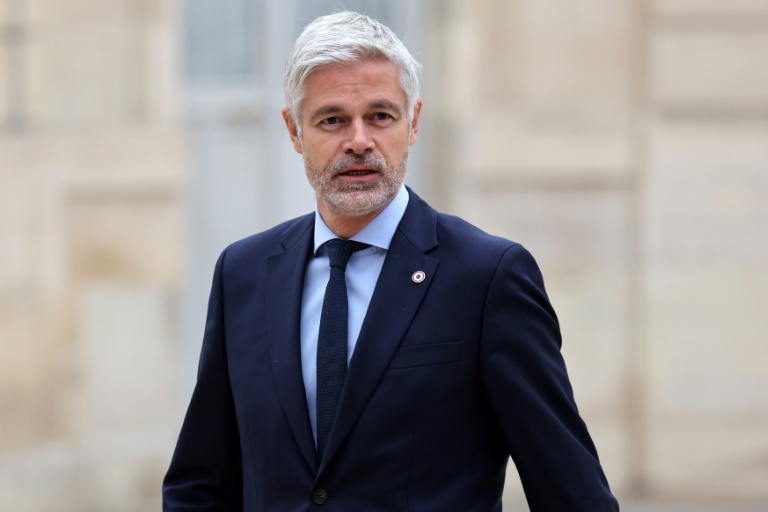 Le patron des députés LR, Laurent Wauquiez, à son arrivée au palais de l'Elysée le 10 octobre 2025, à Paris