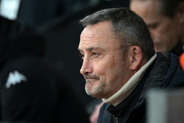 L'entraîneur de Nice Franck Haise lors de la défaite contre Lorient au stade du Moustoir, le 30 novembre 2025