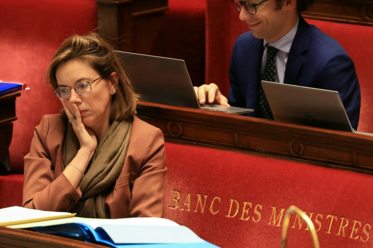 La ministre des Comptes publics Amélie de Montchalin à l'Assemblée nationale, à Paris, le 18 novembre 2025