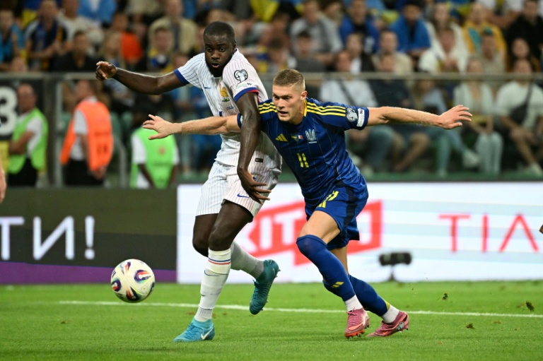 Dayot Upamecano au match aller contre l'Ukraine, le 5 septembre à Wroclaw en Pologne.