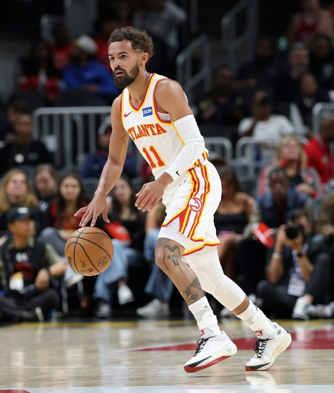 Le meneur des Hawks Trae Young lors d'un match contre Houston, le 16 octobre 2025 à Atlanta