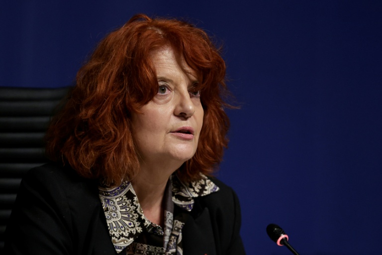 La procureure de Paris Laure Beccuau lors d'une conférence de presse le 29 octobre