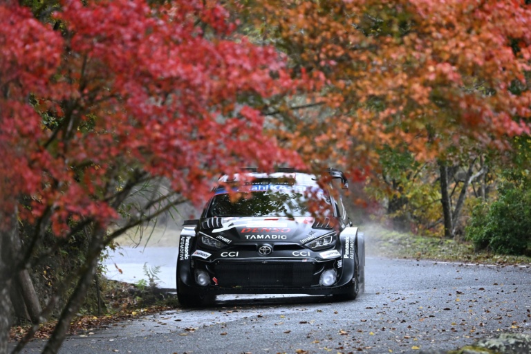 Sébastien Ogier lors de la spéciale 16 du rallye du Japon, le 9 novembre 2025 dans la préfecture d'Aichi