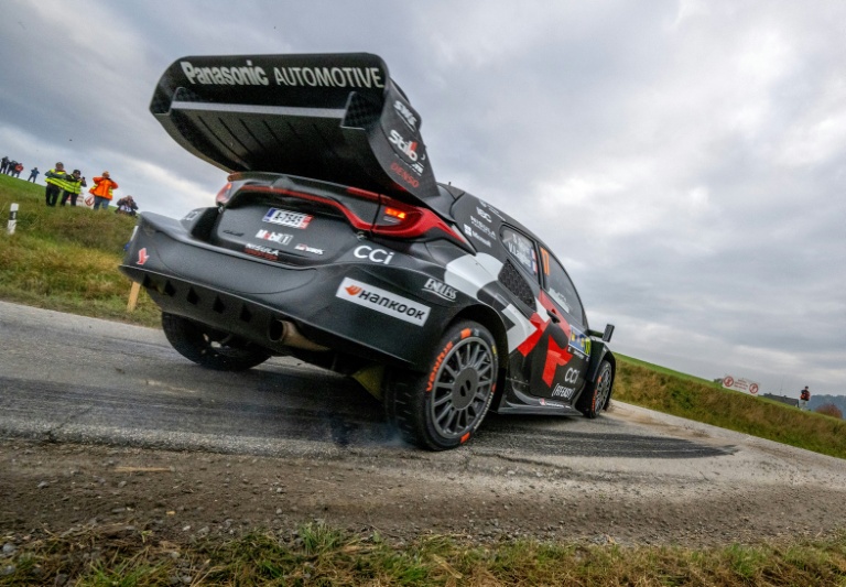 Sébastien Ogier dans la spéciale 9 du rallye d'Europe centrale, le 18 octobre 2025 dans la région de Passau en Allemagne