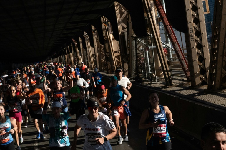 Des concurrents du marathon de New York 2024