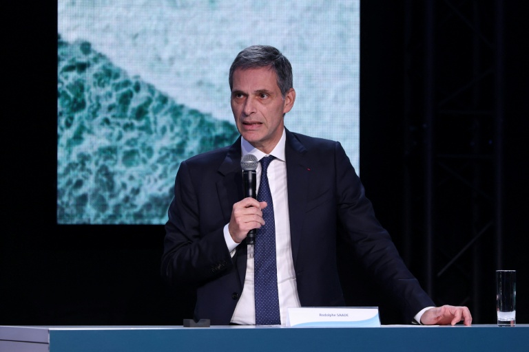 Le PDG de l'armateur français CMA CGM, Rodolphe Saadé, ors des Assises de l'économie de la mer à La Rochelle (ouest de la France