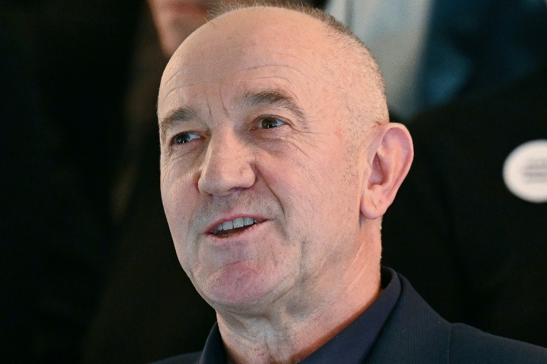 Le président de l'Académie Goncourt Philippe Claudel lors de l'attribution du prix, le 4 novembre 2025 à Paris