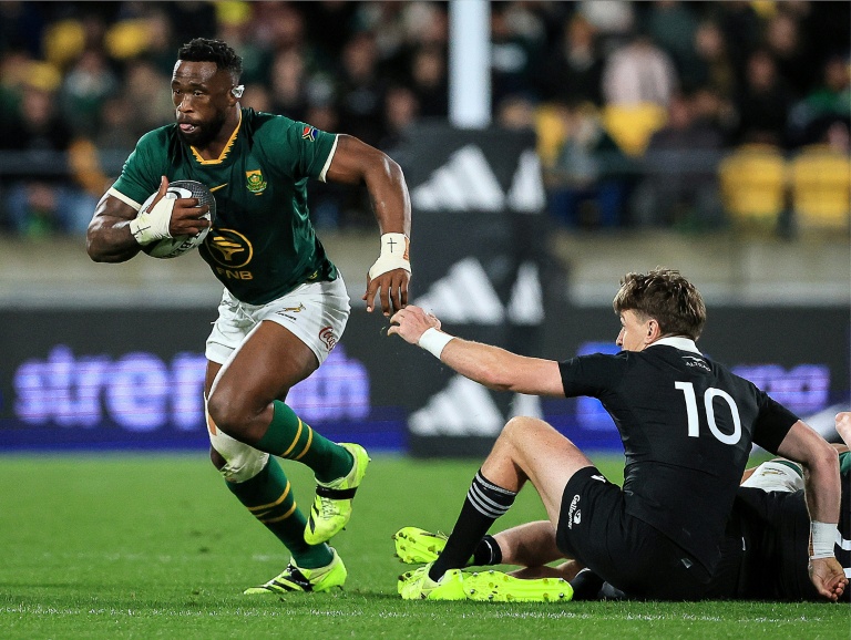 Le capitaine du XV d'Afrique du Sud Siya Kolisi au cours du match de Rugby Championship contre la Nouvelle-Zélande le 13 septembre 2025 à Wellington
