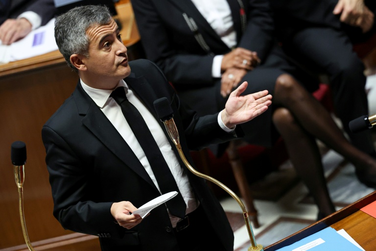 Le ministre de la Justice, Gérald Darmanin à l'Assemblée nationale, le 21 octobre 2025 à Paris