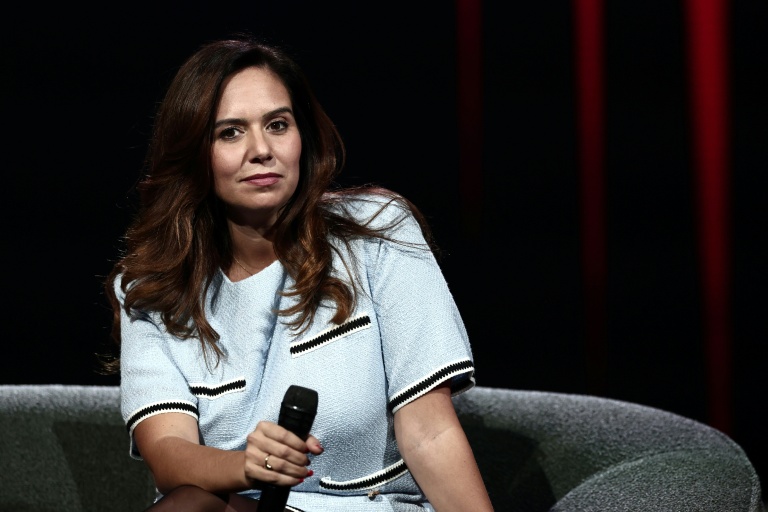 L'eurodéputée Reconquête! Sarah Knafo le 25 novembre 2025, à Paris