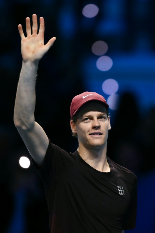 L'Italien Jannik Sinner après sa victoire contre l'Américain Ben Shelton le 14 novembre 2025 à Turin