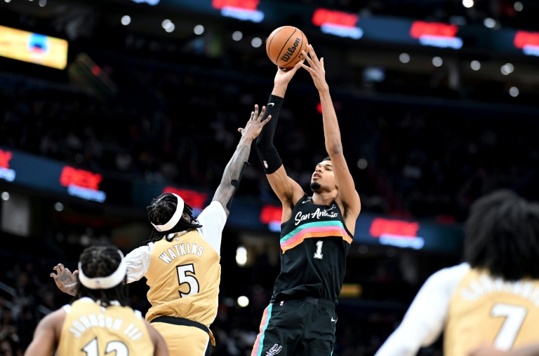 Victor Wembanyama contre les Wizards, à Washington, le 21 décembre 2025