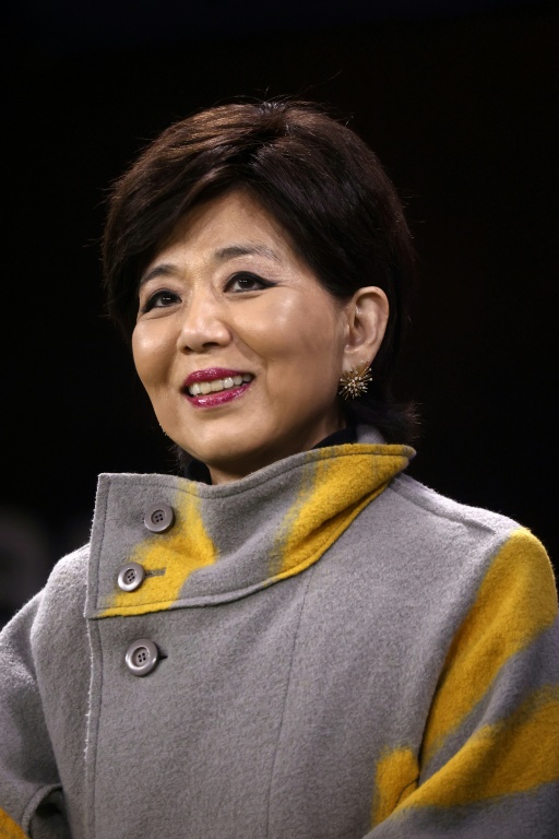 Michele Kang, présidente de l'OL, le 30 novembre 2025 au Groupama Stadium pour un match de Ligue 1 entre l'Olympique Lyonnais et le FC Nantes. La femme d'affaires américaine a décidé de faire jouer tous les matches de l'équipe féminine dans cette enceinte de près de 60.000 places