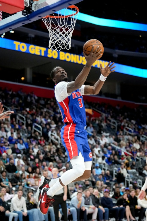 Javonte Green lors du match NBA des Detroit Pistons contre les Atlanta Hawks, le 12 décembre 2025 à Detroit