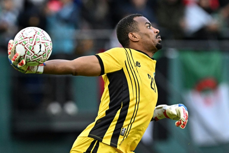 Le gardien du Soudan Monged Elneel, durant le match opposant sa sélection à l'Algérie, à Rabat, le mercredi 30 décembre 2025