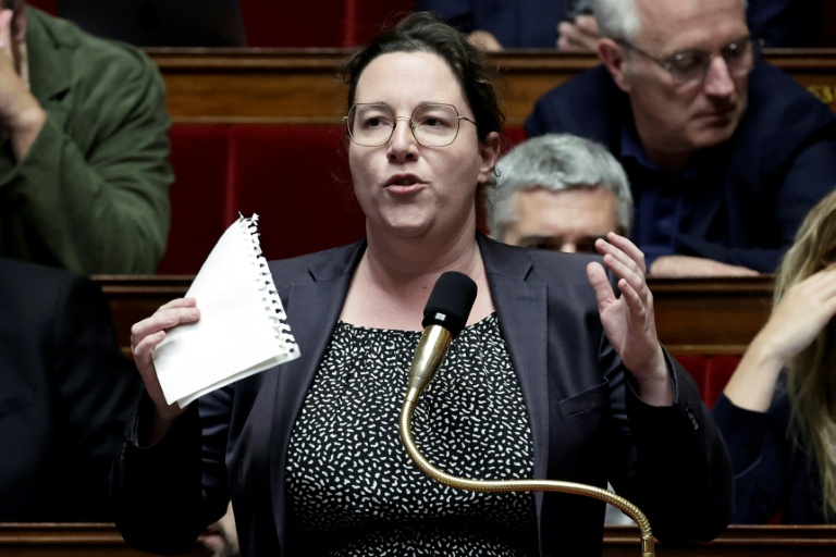 La présidente des députés écologistes Cyrielle Chatelain le 8 novembre 2025 à l'Assemblée nationale à Paris