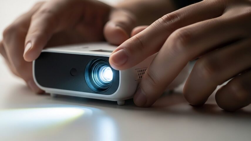 Vidéoprojecteur portable : le cinéma à la maison pour Noël (Your Artist Name de Artisan's Edge)