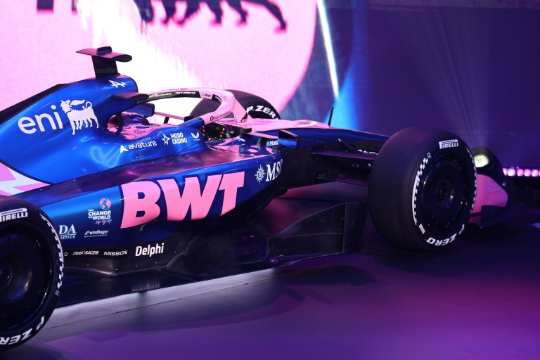 La nouvelle monoplace Alpine, présentée le vendredi 23 janvier 2026, à Barcelone