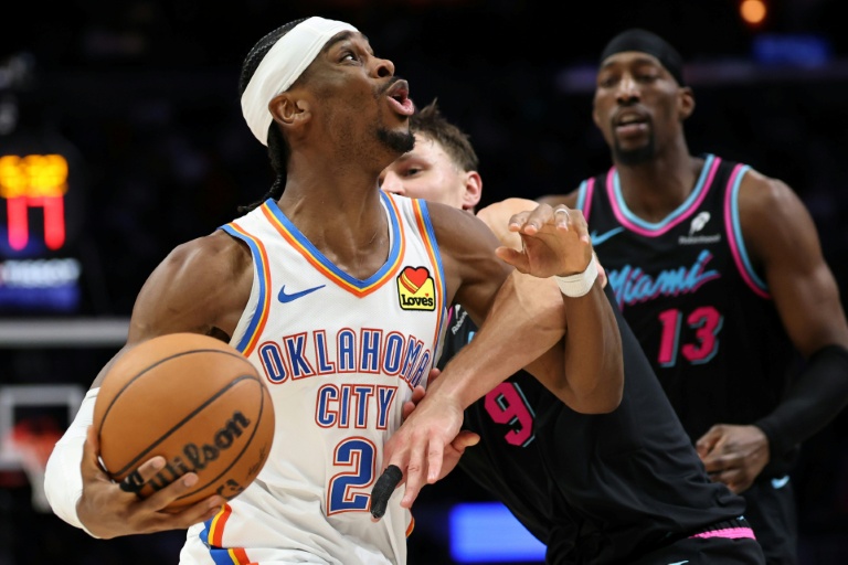 Le meneur d'Oklahoma City Shai Gilgeous-Alexander lors du match de NBA contre Miami le 17 janvier 2026 à Miami