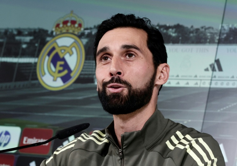 Le noouvel entraîneur du Real Madrid Alvaro Arbeloa lors de sa présentation au centre sportif du club à Valdebebas, le 13 janvier 2026