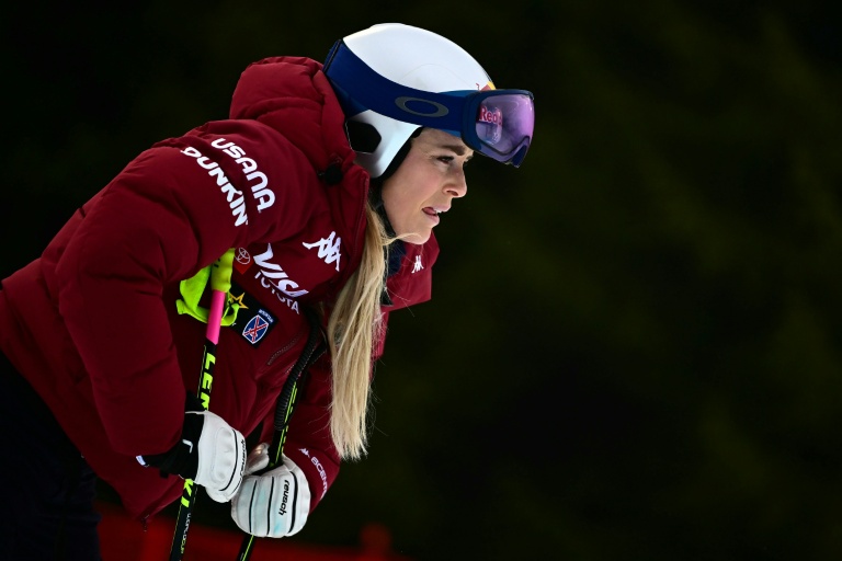 L'Américaine Lindsey Vonn avant le super-G de Tarvisio le 18 janvier 2026