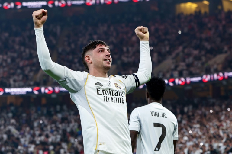 Le capitaine Federico Valverde auteur du premier but du Real Madrid contre l'Atlético, le 8 janvier 2026 à Jeddah