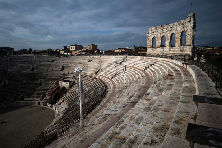 L'Arena de Vérone, théâtre de la cérémonie de clôture des JO-2026, photographiée le 3 décembre 2025