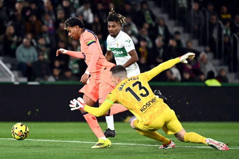 Le joueur du FC Barcelone Lamine Yamal lors du match de Liga contre Elche, le 31 janvier 2026