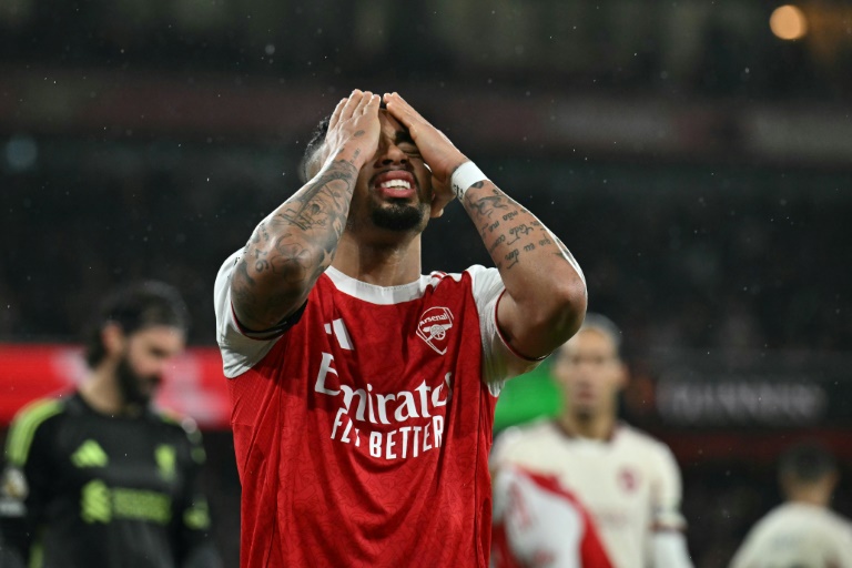 Le Brésilien des Gunners Gabriel Jesus le 08 janvier 2026 dans l'Emirates Stadium de Londres