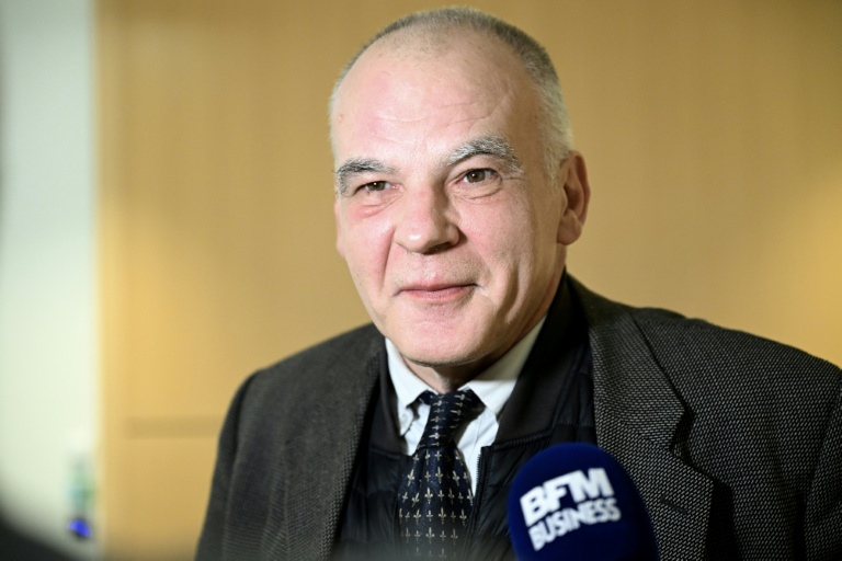 Le patron de presse français Nicolas Miguet au palais de justice de Paris, le 1er octobre 2025