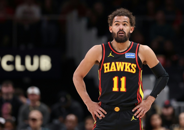 Trae Young lors du match NBA des Atlanta Hawks contre les Chicago Bulls, le 21 décembre 2025 à Atlanta