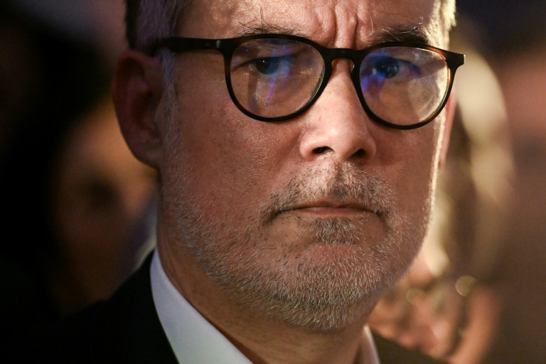 Le Premier secrétaire du PS Olivier Faure lors d'un meeting à Paris, le 14 janvier 2026