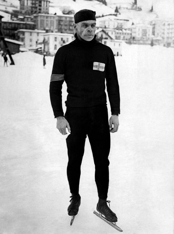 Photo du patineur de vitesse finlandais Clas Thunberg, quintuple champion olympique dans les années 1920