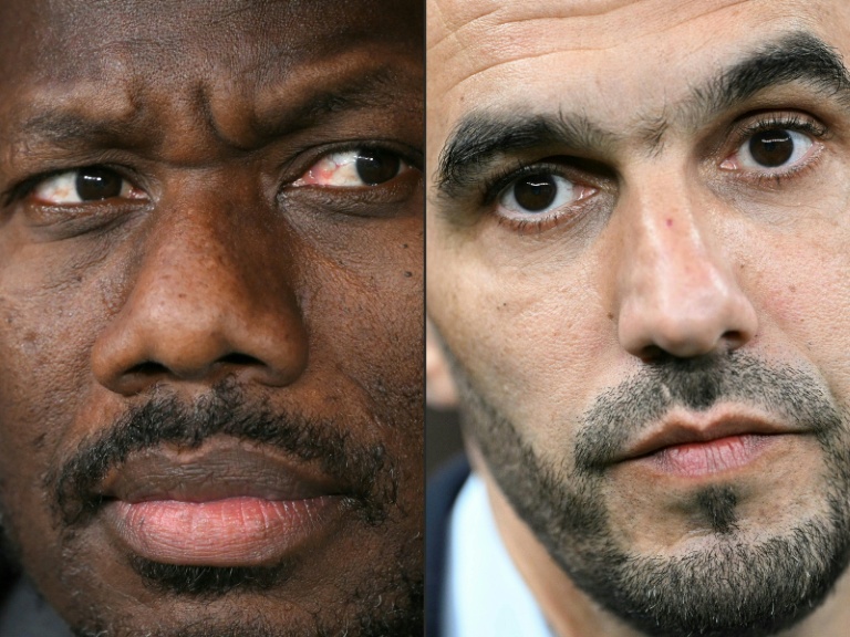 Pape Thiaw et Walid Regragui à la CAN