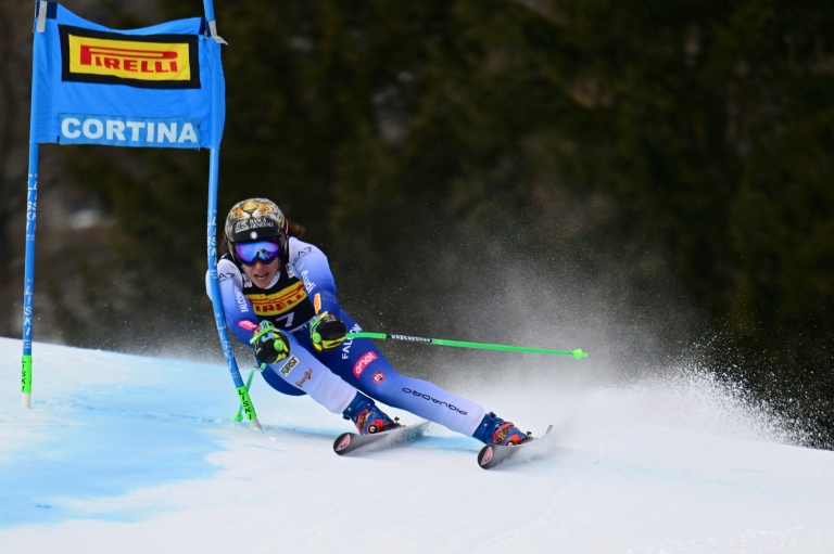 L'Italienne Federica Brignone lors du super-G de Cortina d'Ampezzo le 19 janvier 2025