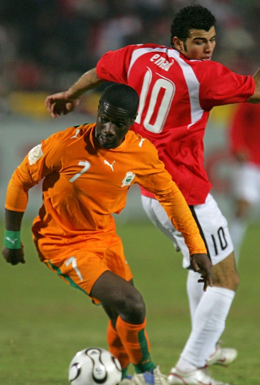 Emerse Fae lors de la finale de la CAN-2006 face à l'Egypte au Caire le 10 février 2006