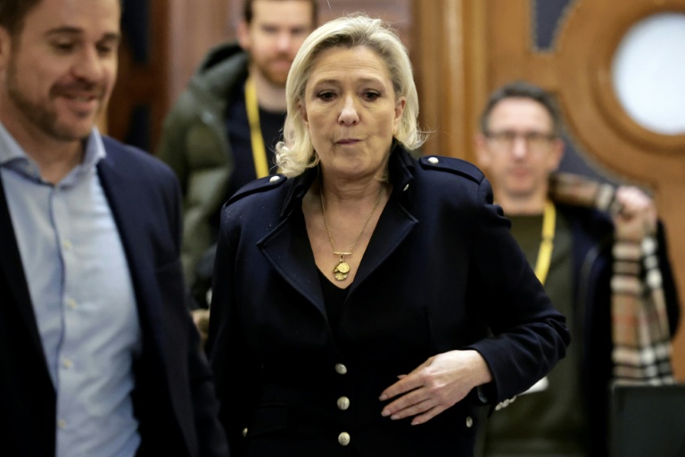 Marine Le Pen le 21 janvier 2026, au palais de justice de Paris