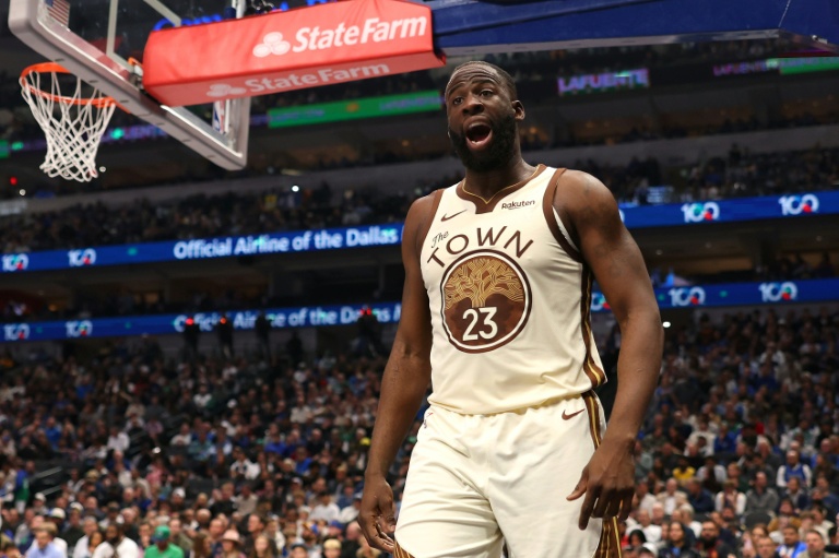 Le joueur des Golden State Warriors Draymond Green face au Dallas Mavericks le 22 janvier 2026 à Dallas