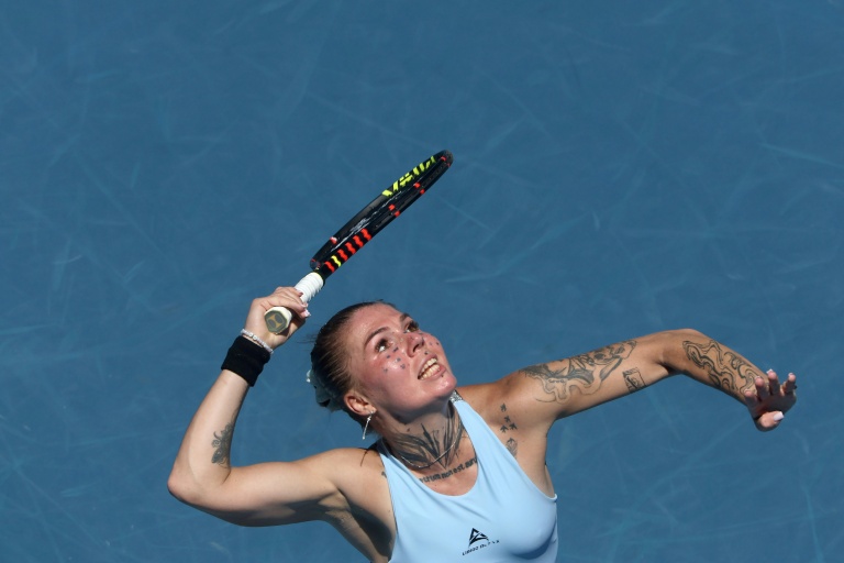 L'Ukrainienne Oleksandra Oliynykova face à l'Américaine Madison Keys au premier tour de l'Open d'Australie le 20 janvier 2026 à Melbourne