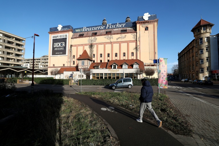 Les bâtiments de l'ancienne brasserie Fischer à Schiltigheim, en banlieue de Strasbourg, le 16 janvier 2026